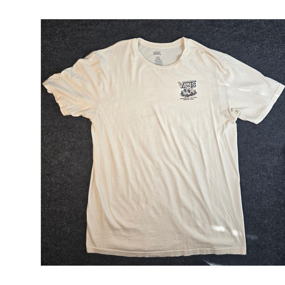 Vans Off The Wall Skull Graphic Tee Growing On You Vintage Wash Skate Size L